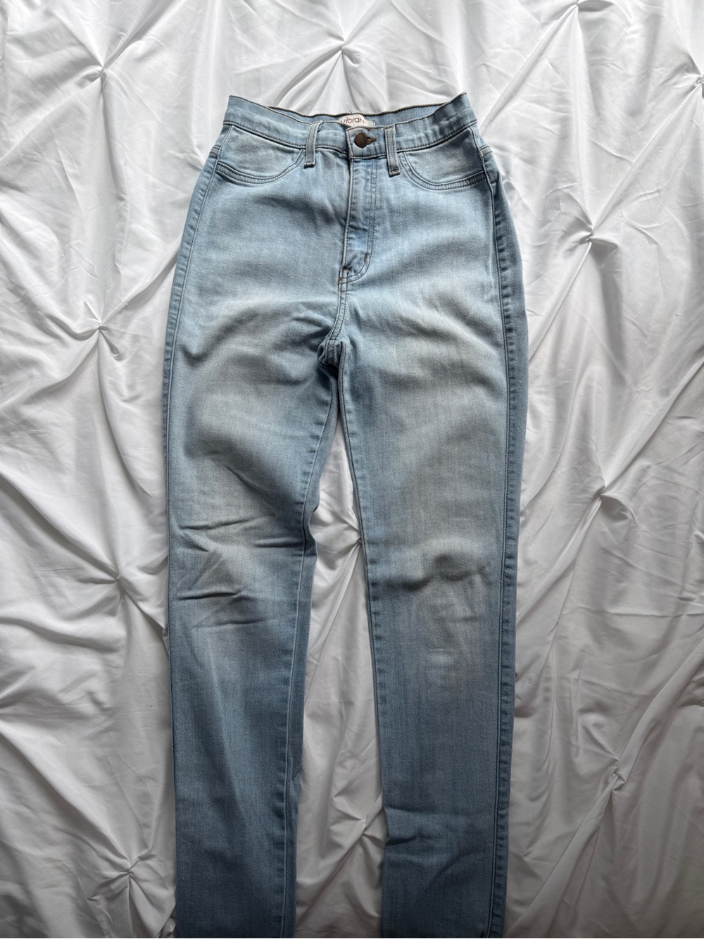 Vibrant Light Wash High-Rise Slim Jeans